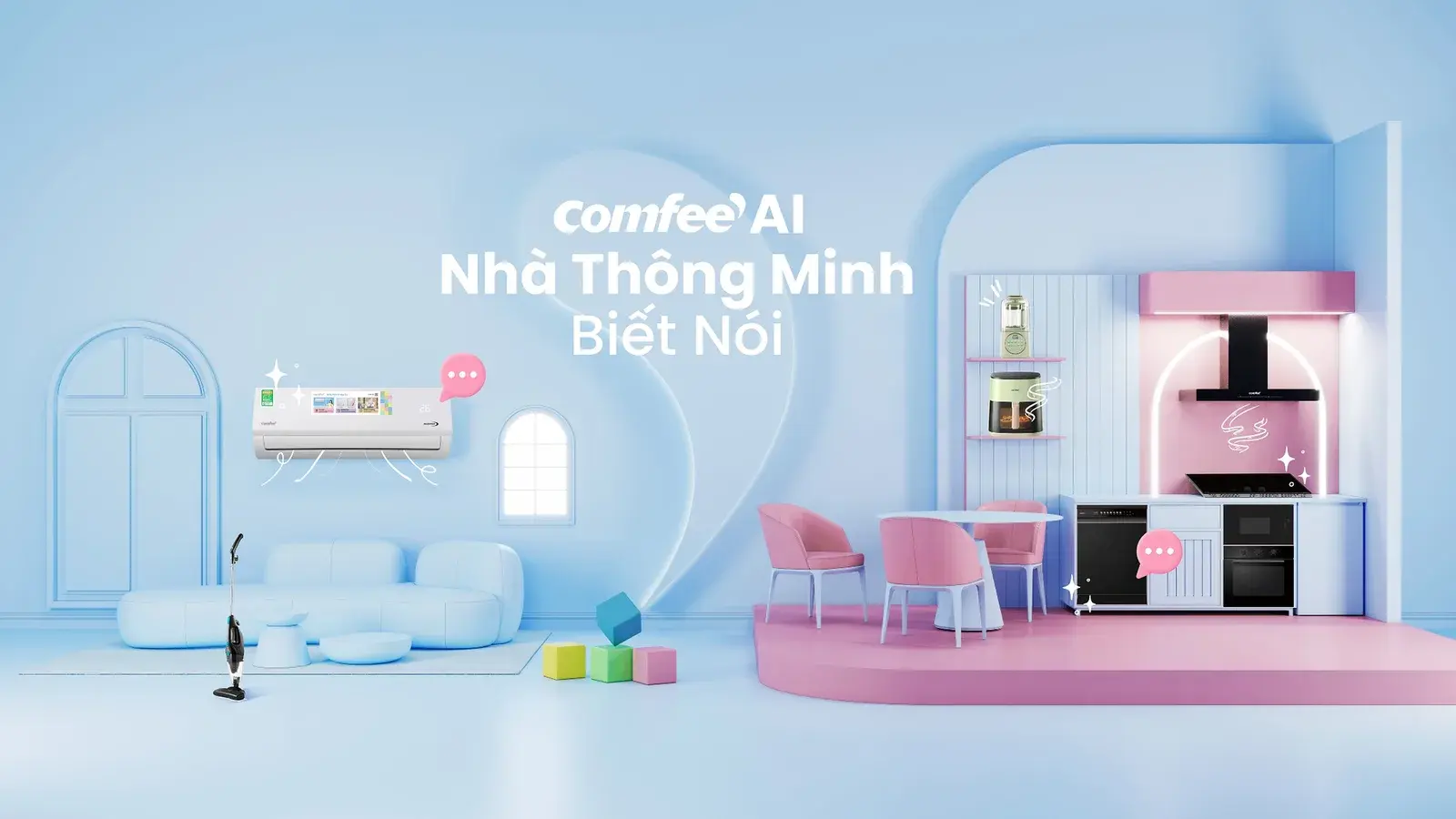 Key visual for home appliances: one platform idea, four platforms
